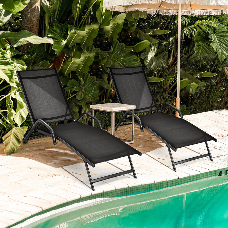 Billett Outdoor Metal Chaise Lounge