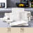 28-Piece Square Modern Ivory White Dinnerware Set for 6, Includes Dinner Plates, Dessert Plates, Soup Bowls, Cereal Bowls, 2 Salt & Pepper Shakers + Serving Dish