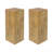 Wood-Look Square-Column MGO End Table,  H33.75",Wood-Like Distressed Finish, Mix With Different Heights, Indoor Outdoor Use-379917959-379917952