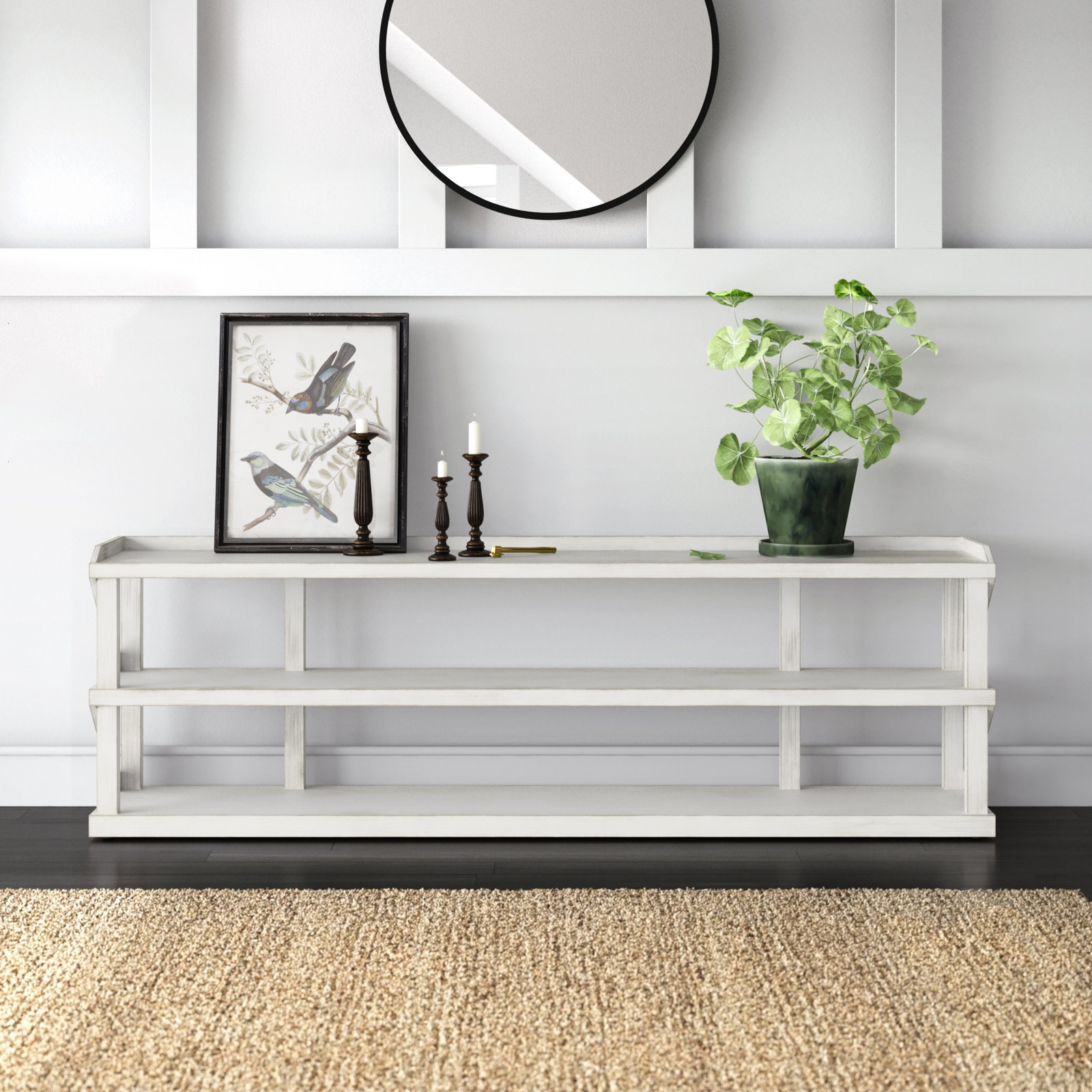 Messina 90'' Solid Wood Console Table