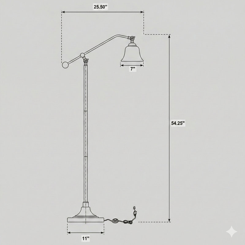 Lampe sur pied en bronze foncé