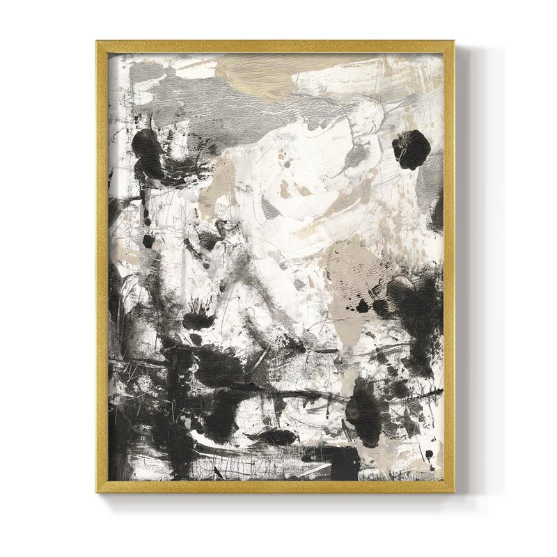 Disarray I Framed Print - Solid Wood, Gold, 10" H x 8" W