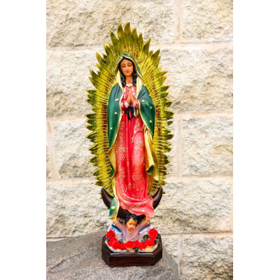 Our Lady of Guadalupe With Mandorla of Rays Mother Mary Catholic Figurine 18"H