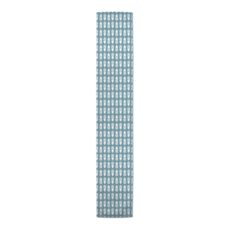 Linge de table Aishah, L 72 po x P 16 po, Bleu clair, Plaid
