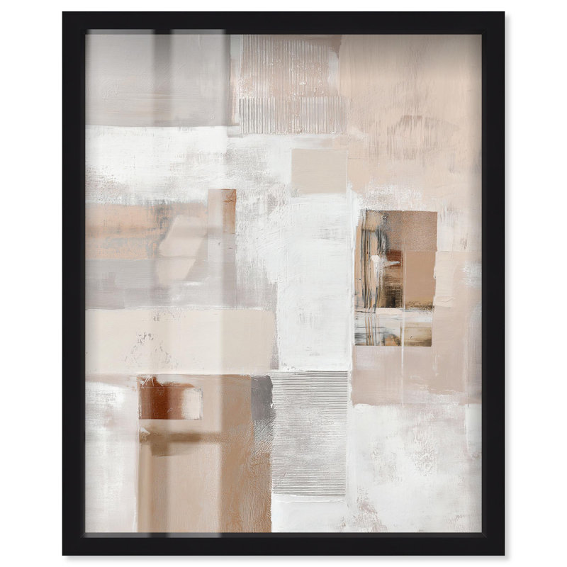 «Rustic Layers II Boho Art Shadowbox» par Art Remedy, Noir, H 21 po x l 17 po