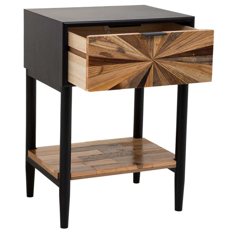 Alderwood 41cm W Manufactured Wood Bedside Table