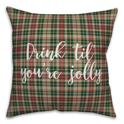  Coussin «Drink Til Youre Jolly»