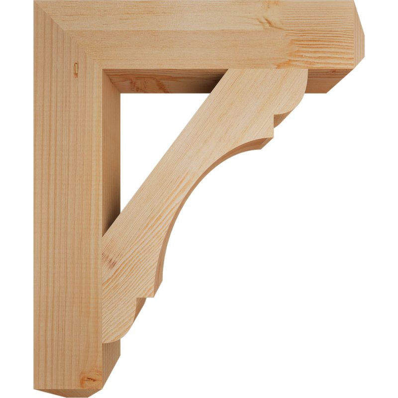 Olympic Craftsman Bracket, 24"H x 3.5"W x 20"D, Douglas Fir (Smooth)