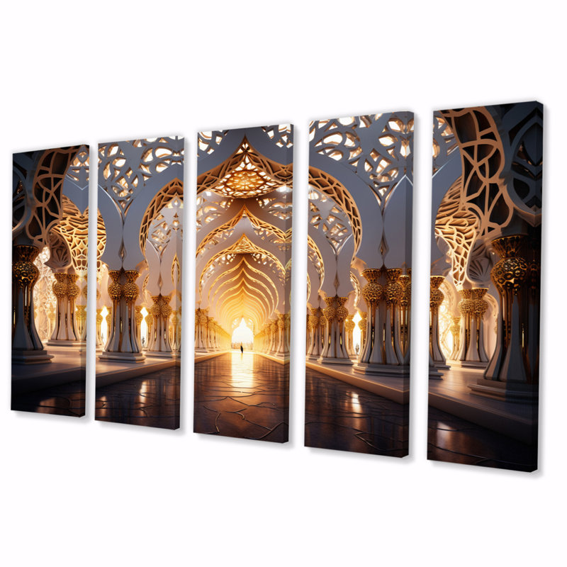 «Art de l'Islam», reproduction d'art sur toile 5 pièces