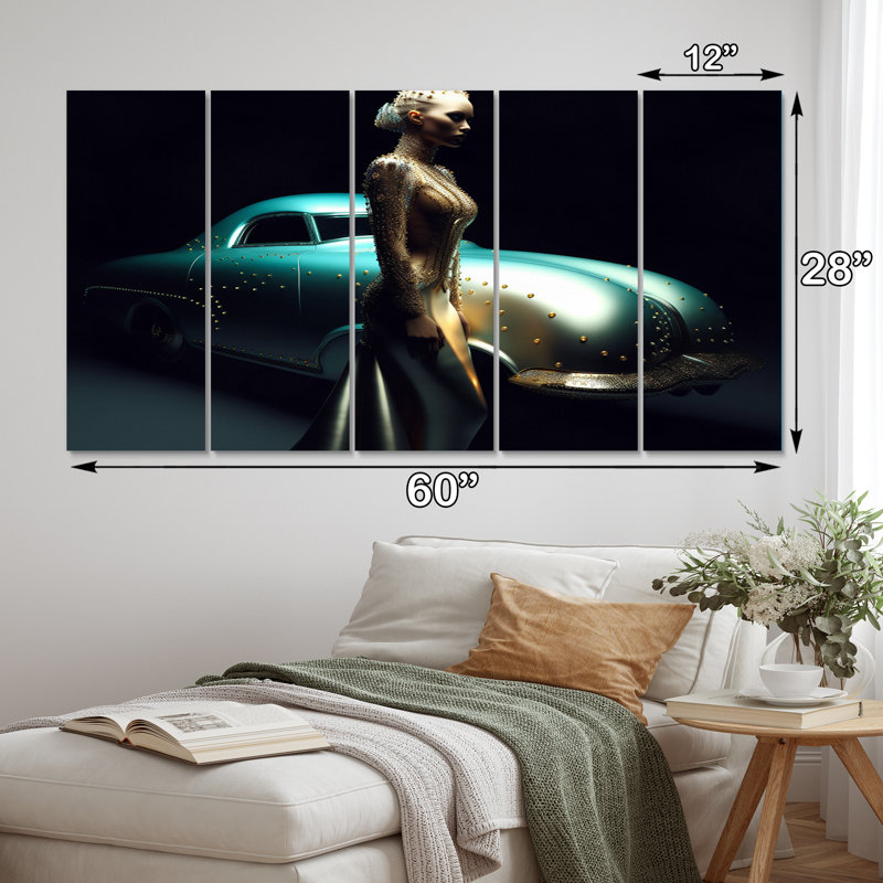 «Classic Classic», reproduction de peinture sur toile - 5 voitures égales