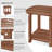 Oval Double Adirondack Side Table,Patio Table,Embossed Brown-743649847