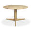 Corto Round Oak Pedestal Dining Table-1300182161