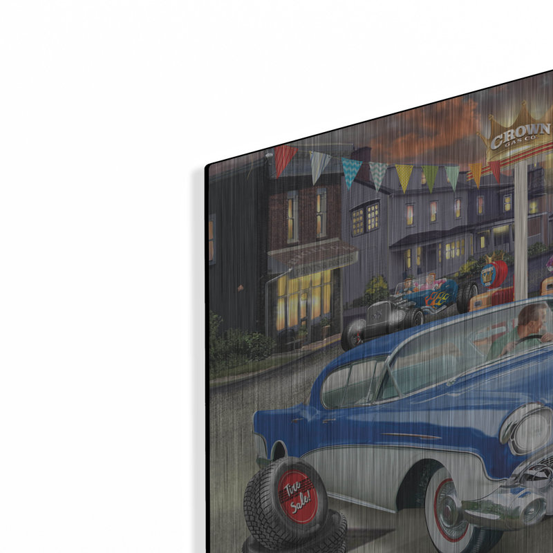 Ivy Bronx «Chance Encounter» par Bigelow, illustrations en métal sur toile, H 16 po x l 24 po