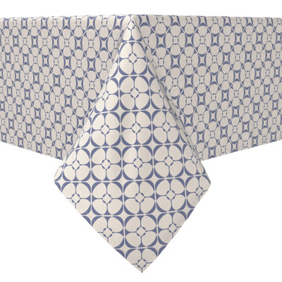 Fabric Textile Products, Inc. Rectangular Tablecloth, 100% Cotton, 60X84", Rounded Floral Shapes