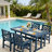 All-weather Hdpe Patio Dining Set With Umbrella Hole-367904581