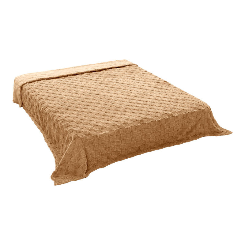 Machine Tufted Throw Blanket, Brown, 150cm x 100cm