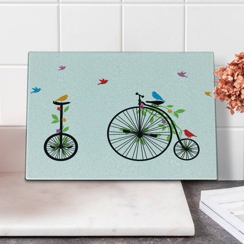 Multicolore planche à découper en verre trempé Ambesonne