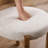 Upholstered Accent Stool With Low Back, Modern Vanity Chair For Bedroom/Living Room-115844385