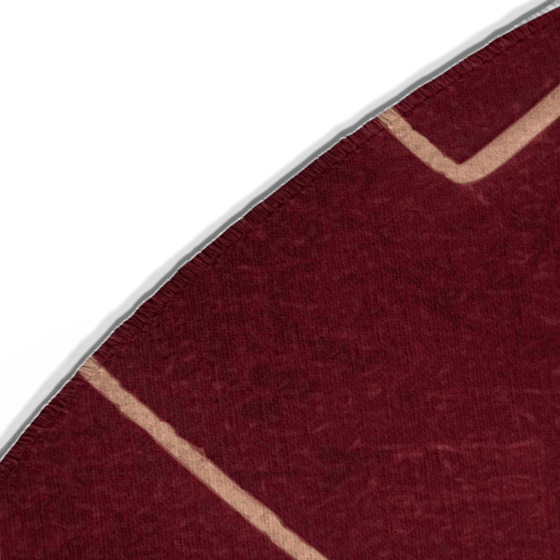 Tapis rouge intérieur et extérieur Trellis, Rond 5 pi