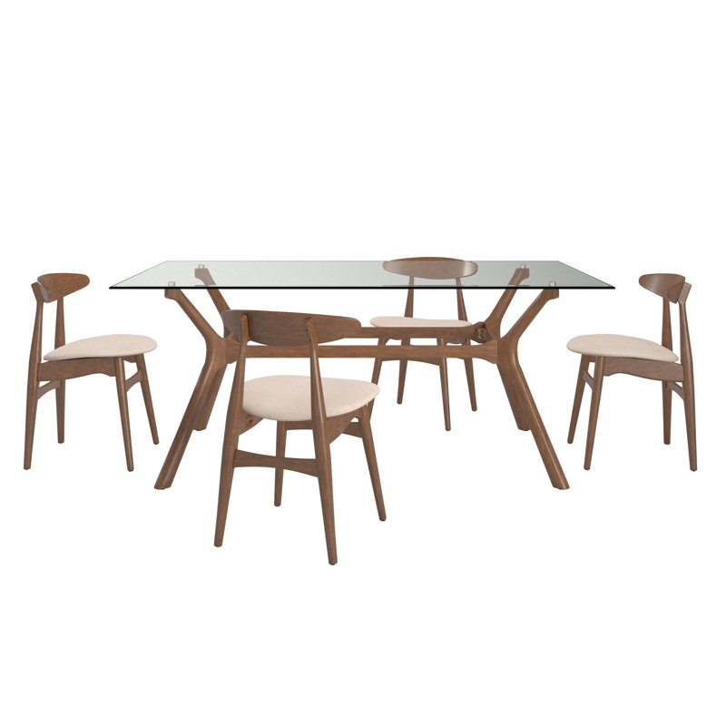 Ensemble de table de salle à manger Arne, 5 pièces: table, 4 chaises