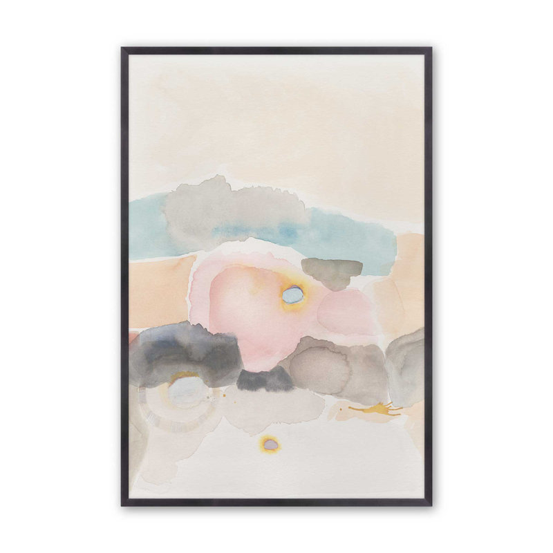 «Pastel Watercolor Dreams I Print», Cadre de coin ouvert en zinc patiné, H 15,25 po x l 12,25 po