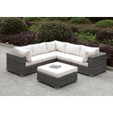 Canizares 98.5'' Wicker Outdoor Patio Sectional