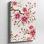 Toile, motif délicat de cerisiers en fleurs peints à la main sur fond d'art mural, fond beige doux texturé mettant en vedette des grappes-666161958