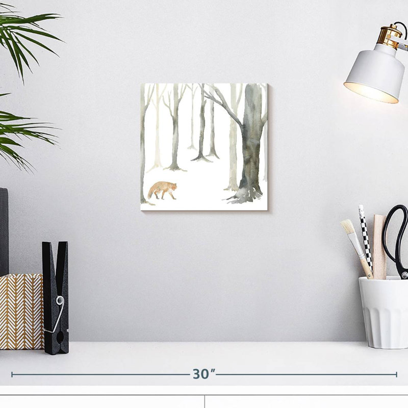 Alvord Winter Forest Fox, H 10 po x l 10 po