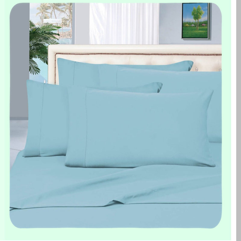 Aqua Bliss 1500 Ultra Soft Wrinkle Resistant Queen Bed Sheet Set - Premier Hotel Quality Luxurious 6 Piece