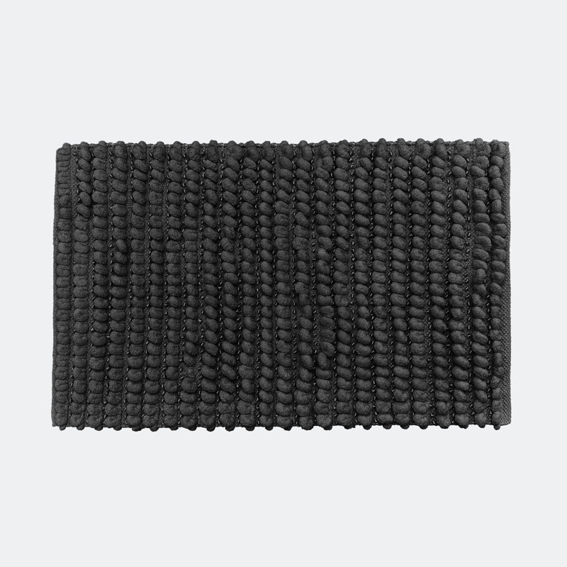 Moonya Rectangle Sparkle Bobble Bath Mat, Graphite