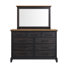 Ensemble de commode et miroir Otelia en espresso et brun