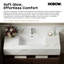  Lavabo de salle de bain encastré en céramique blanche avec trop-plein 27,56 po x 15,75 po ClarityPure