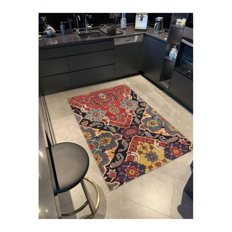 Starry Traditional Patterned Creative Woven Base Rug, Rectangle 3'3" x 4'11" Rug Pad Included
