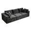 Siège de canapé modulaire 108,3 x 39,4 po, canapé compressé rembourré pour salon, chambre à coucher, appartement, aucun assemblage requis, combinaison gratuite de 3 pièces, tissu en velours côtelé moelleux
