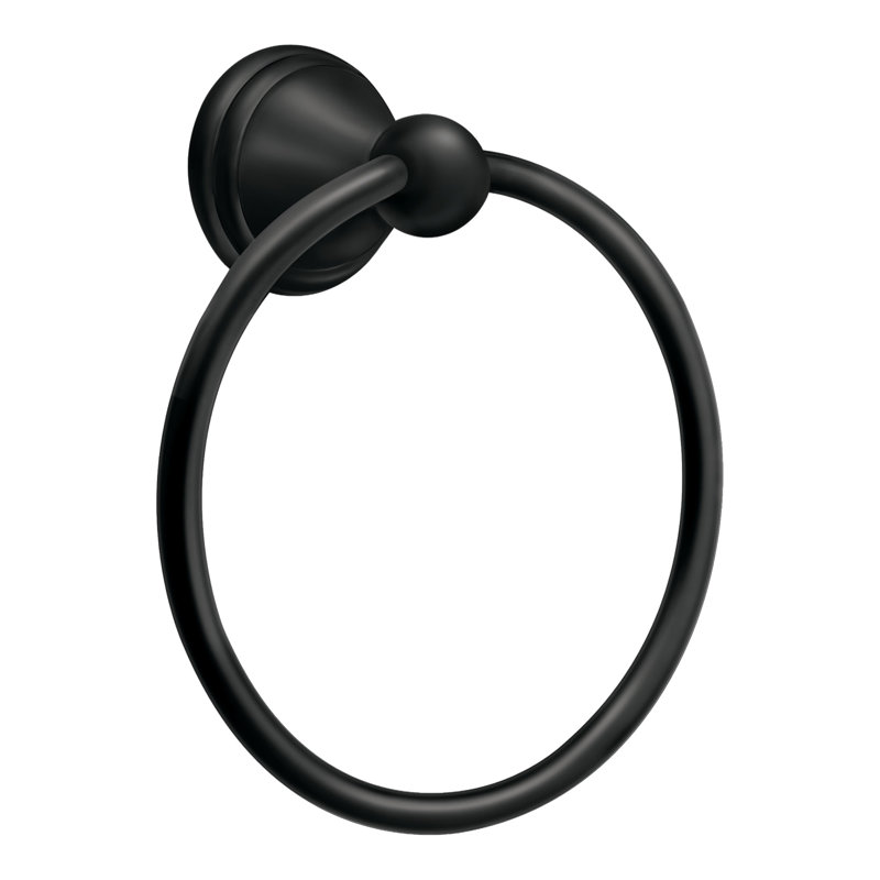 Preston Wall Mounted Towel Ring, Matte Black