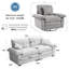 Ensemble de salon avec canapé 3 pièces Modern Chenille Cloud-1147969560