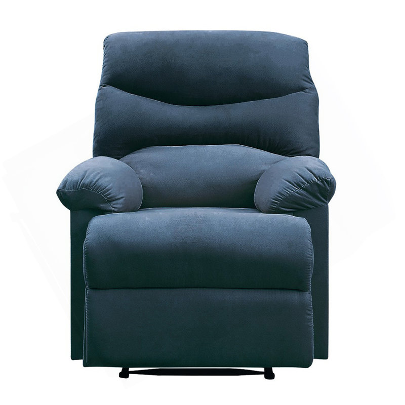 Fauteuil inclinable brun clair en tissu tissé, Bleu