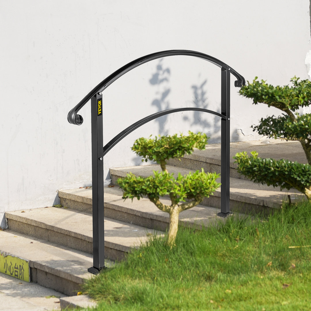VEVOR Handrails for Outdoor Steps Adjustable Wrought Iron Handrails VEVOR 