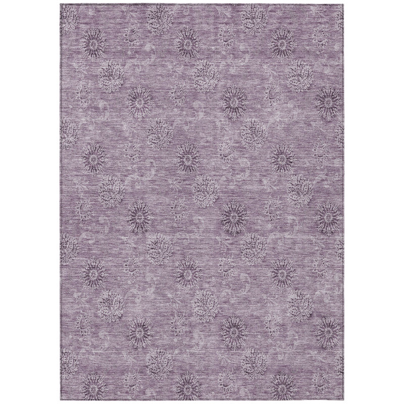 Leis Floral Indoor / Outdoor Rug, Rectangle 5' x 7'6"