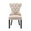 Chaise de salle à manger en velours avec pieds en bois d'hévéa Gislene-941282242-1006113025