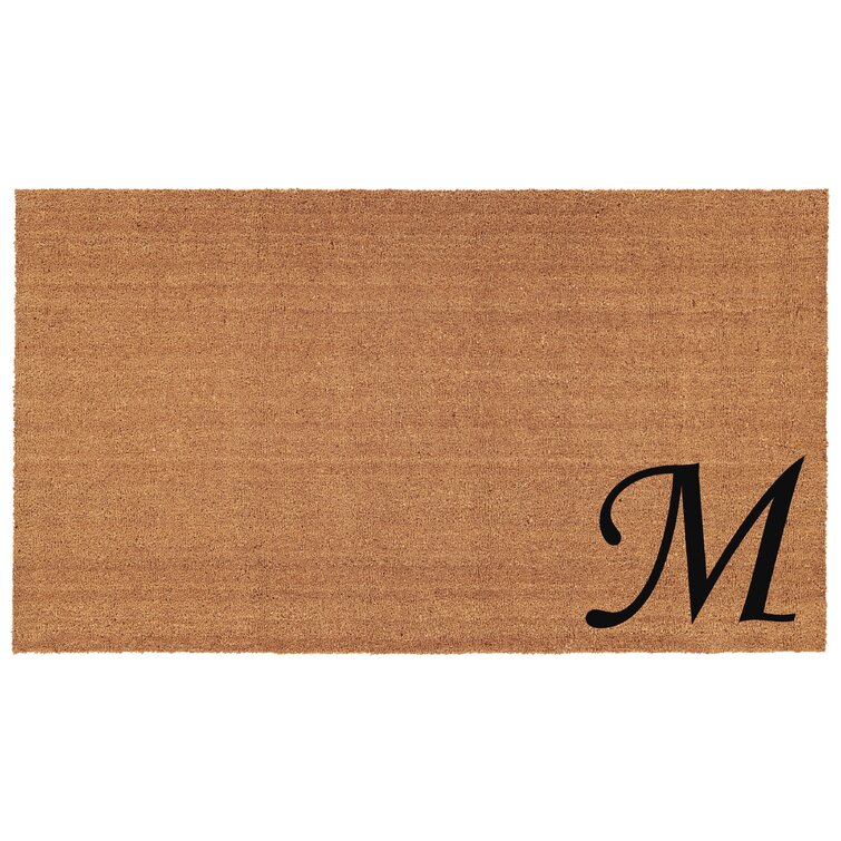 Cermenho Non-Slip Outdoor Door Mat Lark Manor Letter: K, Mat Size: Rectangle 18 x 30