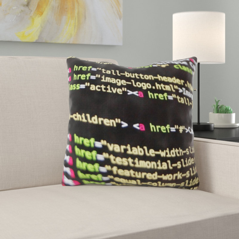 Coussin décoratif à code