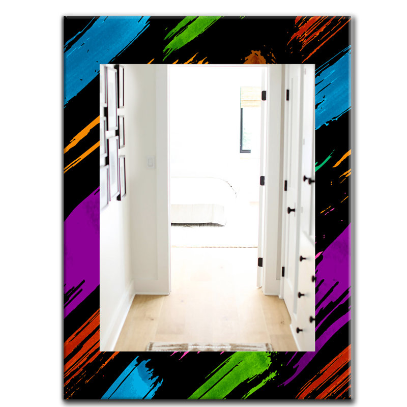 Miroir décoratif éclectique obsidian impressions, H 39,4 po x l 29,5 po