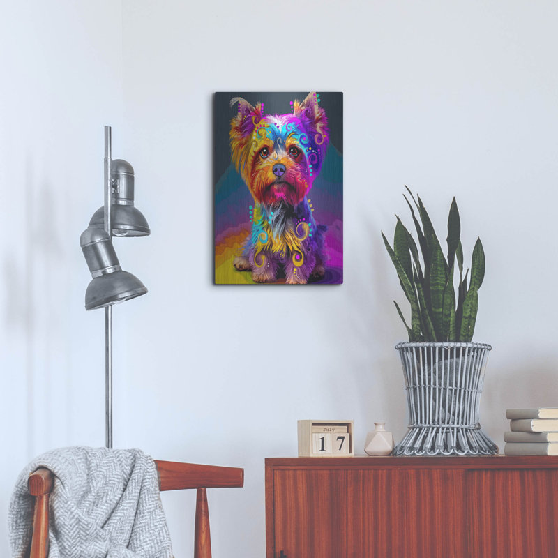 «The Soph sophistiqué Yorkie» par Dean Russo, H 24 po x l 16 po