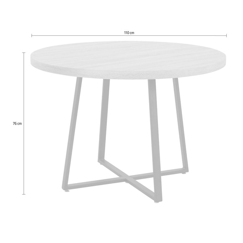 Eyre Round Metal Base Dining Table