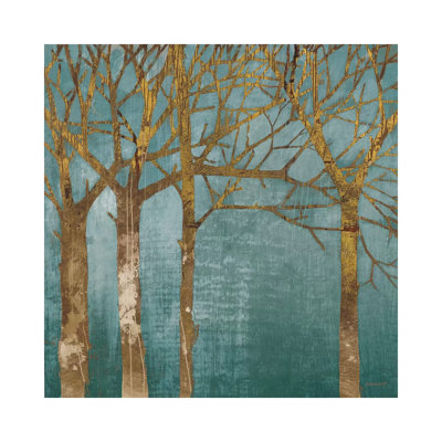 Golden Day Turquoise by Kathrine Lovell - Wrapped Canvas Print
