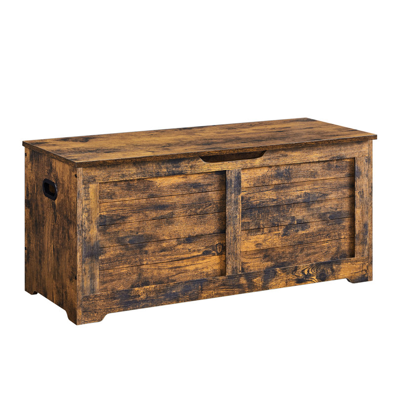 Kenesaw Storage Bench, Rustic Brown, 46cm H x 100cm W x 40cm D