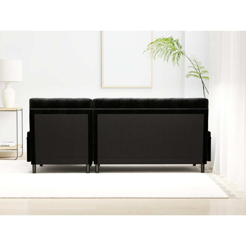 Modern Sofa Multifuctiuon Sofa Setgrey, Black