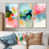 Toile naturelle avec cadre flottant