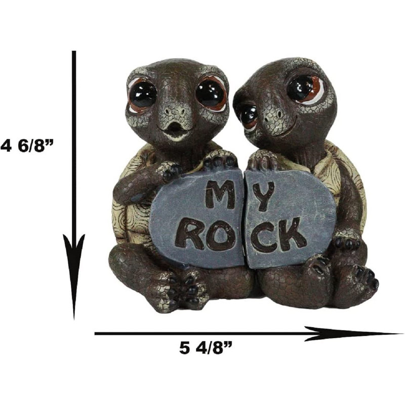 Figurine de couple tortue hicko